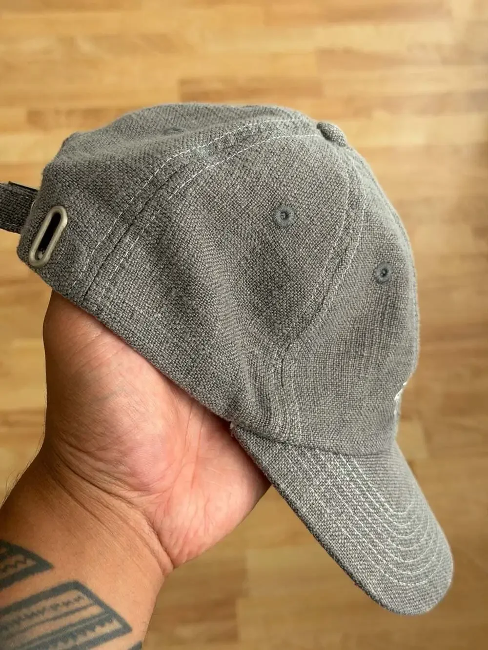 Stussy Stock Low Pro Cap in Washed Black Denim
